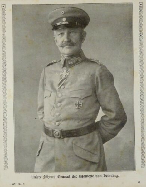 1917 - alter Druck - Unser Führer: General der Infanterie von Deimling